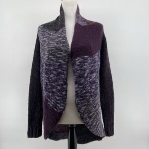 Fenn Wright Manson Alpaca Wool Cardigan Sweater Purple Women's Medium Boho Artsy